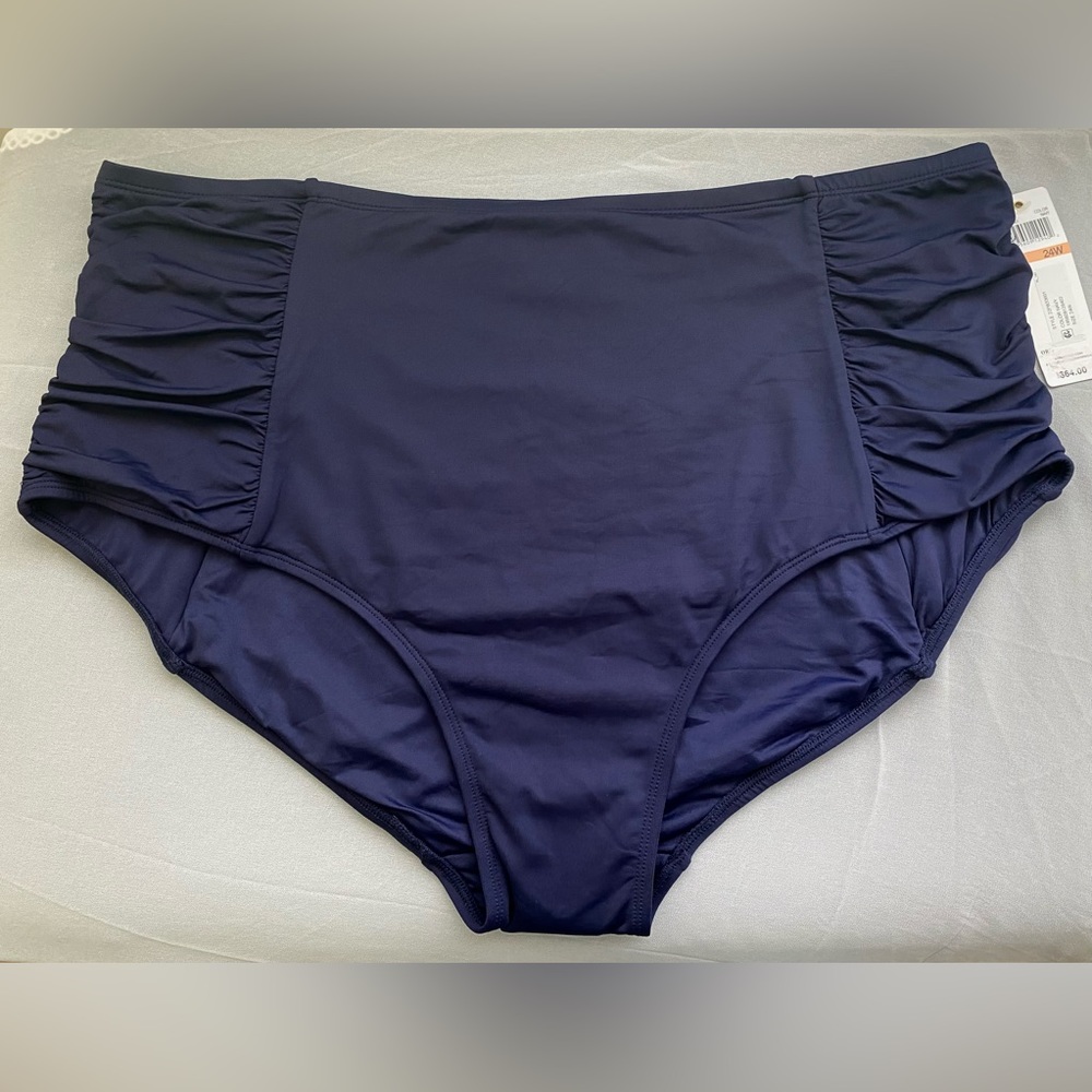 NWT Anne Cole Women’s High Waisted Bikini Bottoms, Size 24W